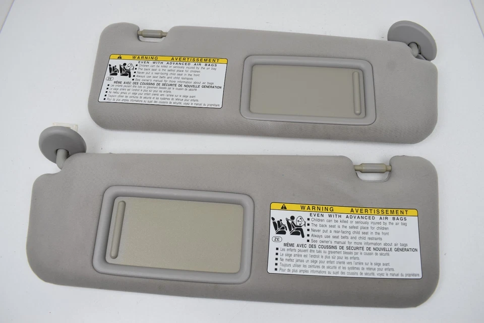 Juego par de parasol derecho izquierdo Lexus ES300 2013-2015 tela gris iluminado OEM Foto 3 de 4