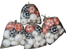 Bulk Lot of 4 Decorative Mini Pumpkin Packs 72 Total Pieces   Brand New