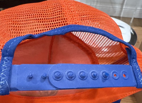 Vintage Florida Alligatoren Mütze Kappe 3 Streifen orange blau Netz Trucker USA - Bild 7 von 9