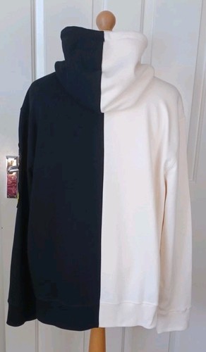Fred Perry X Raf Simons Men's Cream Black Classic Mod Patched Zip Hoodie Large - Picture 7 of 13