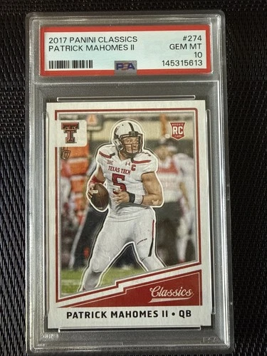 2017 Panini Classics Rookies Patrick Mahomes II #274 (RC) PSA 10