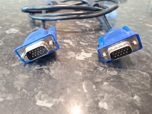 ILOŚĆ 25 - 1,5 metra VGA / SVGA 15 pin PC monitor komputerowy kabel LCD męski na męski - Zdjęcie 2 z 3
