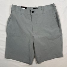 Banana Republic Mens Gray Comfort Flat Front Stretch Wicking Shorts 34 NWT