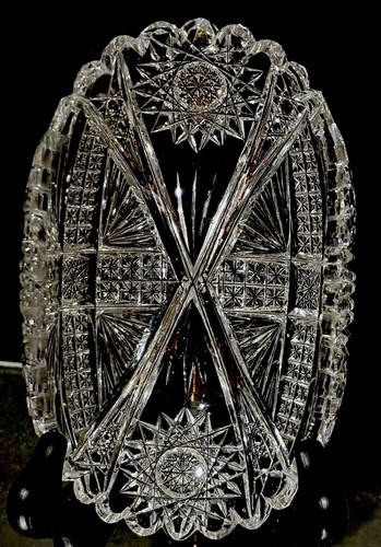 Geschliffenes Glas...klein Relish...sehr schön..4,25” x 7,0”...keine Chips. Schöne Farbe..Nick Rohling - Bild 6 von 18