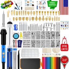 Versatile 116-Piece Wood Burning Kit for Creative DIY Art Projects and Soldering