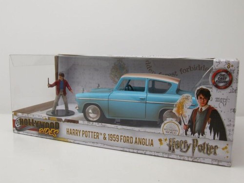 Ford Anglia 1959 Blu Con Figura Harry Potter Modellino 1:24 Jada Toys - Imagen 10 de 11