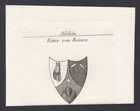 1820 Reiner Rainer Ritter Wappen Adel coat of arms Kupferstich antique print