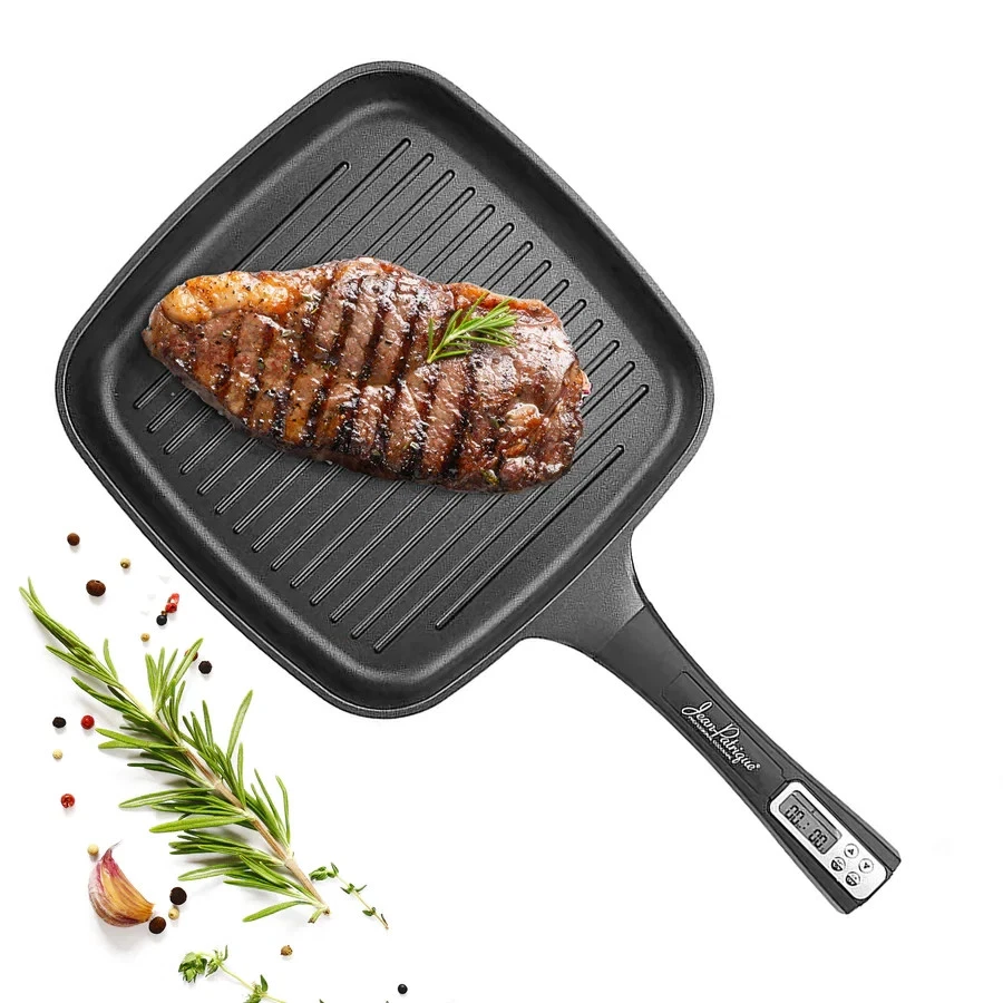 The Meat Master Smart Griddle Pan with Non-Stick Induction Ready Thermometer