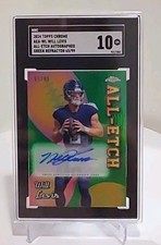 2024 Topps Chrome All Etch Green Refractor Will Levis AUTO 65/99 Titans PSA 10
