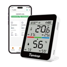 Humidity Meter T1, Indoor Thermometer for Room Temperature, Bluetooth Hygrome...