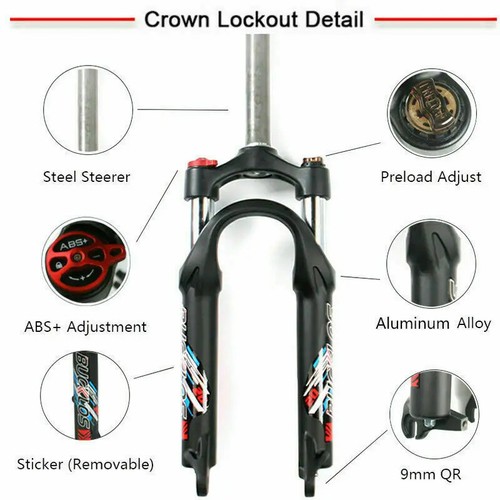Folding Bicycle Front Suspension Fork 20inch 20er 50mm Travel Fit Disc Brake - Picture 10 of 17