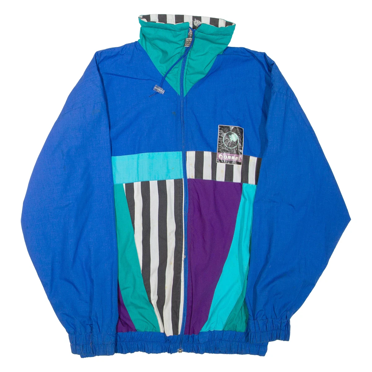 Giacca Hummel Uomo In Tessuto Court - Sportiva Con Zip E Fodera A Rete, Colletto A Coste