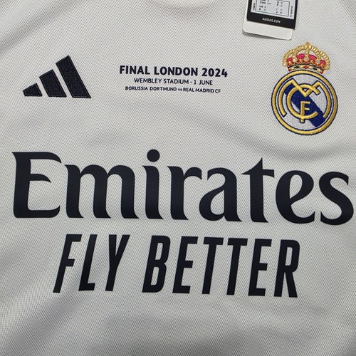 2024 Adidas Real Madrid Home Soccer Jersey Jude Bellingham Men S UCL Final BVB - Picture 4 of 13