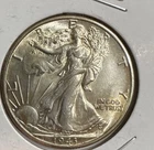 1943 D walking liberty half dollar - BU with lots of luster