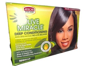 African Pride Olive Miracle No-lye Relaxer Reg 1ct 802535410053s416