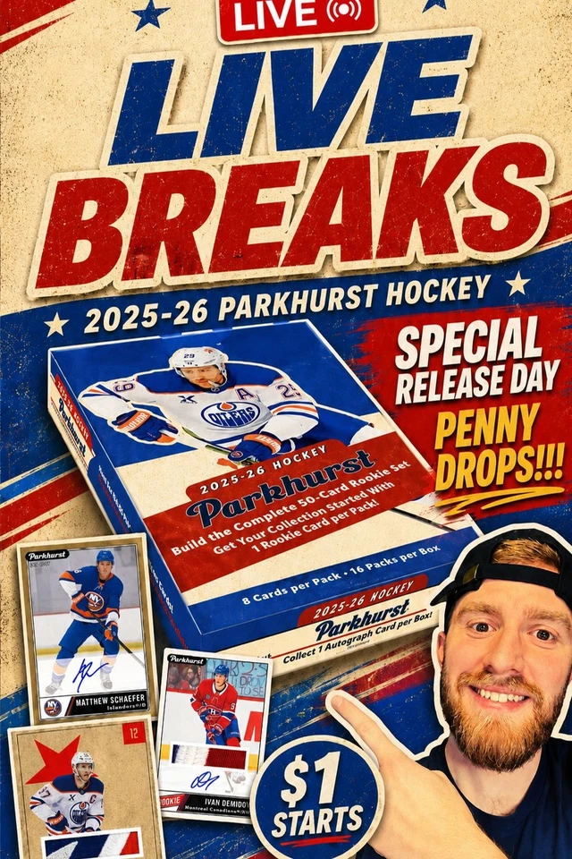 ☎️RELEASE DAY BREAKS☎️  25-26 Parkhurst $1 Breaks!