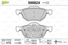 VALEO 598824 Bremsbeläge Satz Vorne für HONDA Accord VII Limousine (CL, CN)