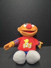 Sesame Street Hasbro Ernie 2010 Talking Singing Plush Doll 14"