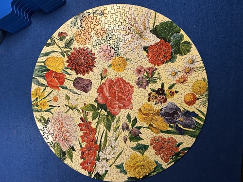Springbok Circular Puzzle Garden Flowers Maynard Reece Art Vintage COMPLETE - Picture 4 of 10