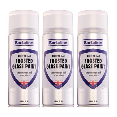 3x Bartoline Milchglas Farbspray halbtransparent Allzweck 400 ml