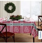 Elrene Home Fashions Poinsettia Plaid Jacquard Rectangle Tablecloth, 60×102