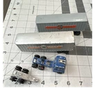 Lesney Matchbox Major Packs Inter-State Double Freighter Truck Trailer Gray Blu…