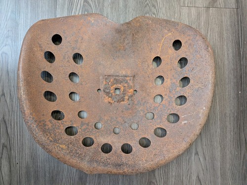 Vintage Antique Metal Tractor Seat - Rustic Farmhouse Decor