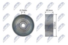 NTY RNK-CH-013 Spannrolle, Keilrippenriemen für DODGE HYUNDAI JEEP KIA