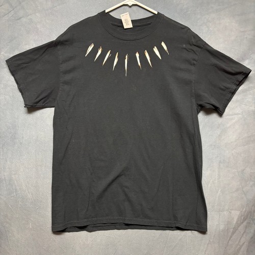 Black Panther Promotional Shirt Double Sided Mens Medium Necklace Print Album 2 - Picture 1 of 9