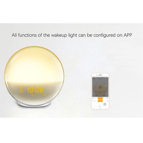 Gentle For Wake Up Light Alarm Clock with Dual Alarms and Colorful Night Lights - Picture 3 of 12