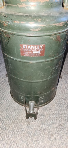 Vintage Stanley isolierter Behälter Kühler Edelstahleinsatz 3323 grün Militär Jeep - Bild 2 von 14