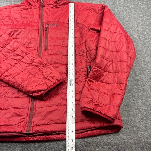 REI Co-op Puffer Jacket Mens XLarge Red Lightweight Full Zip Hooded Gorpcore - Picture 9 of 12