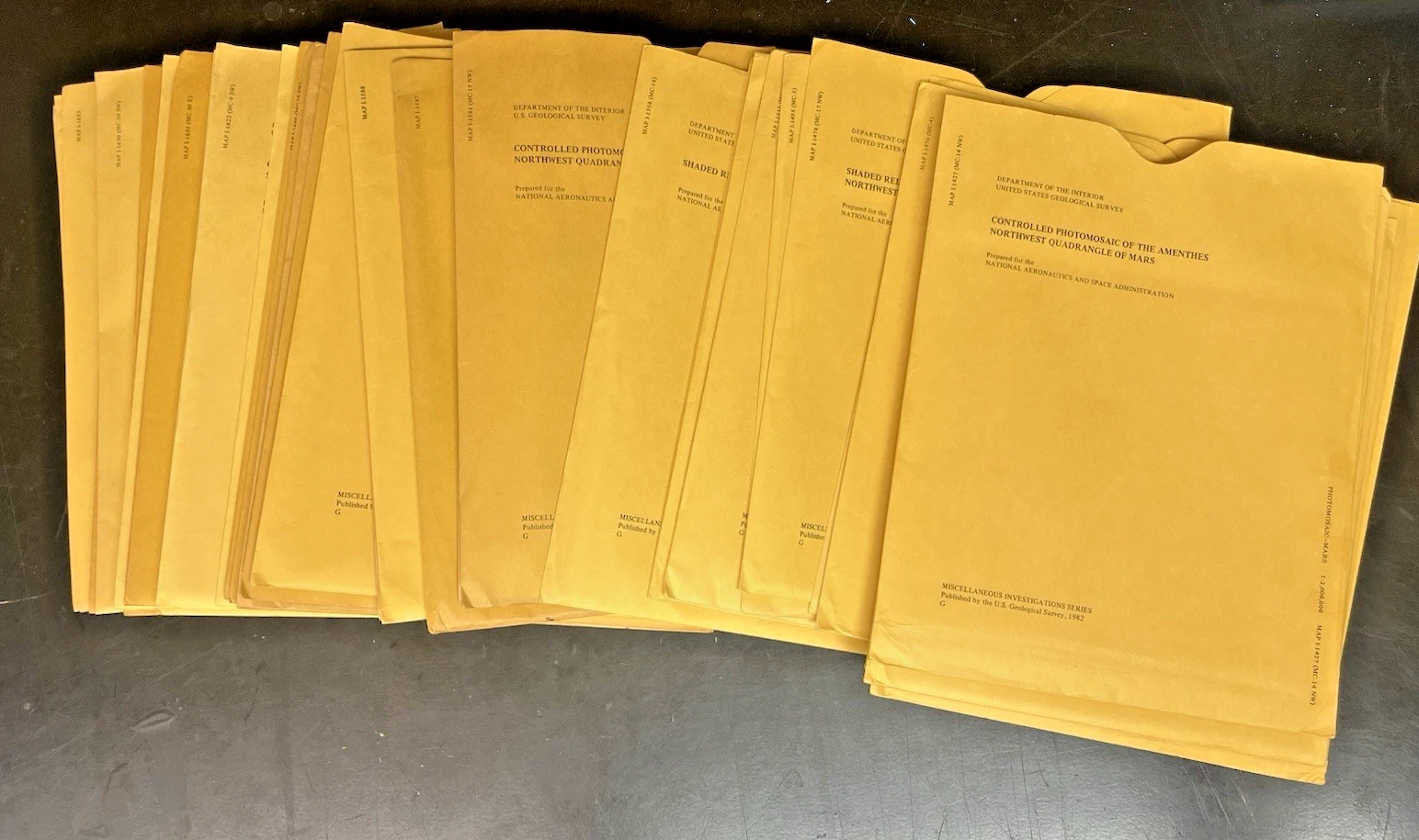 Vintage USGS NASA Mars Geologic Maps Massive 44 Lot 1980s 1990s I-Series Archive image 1