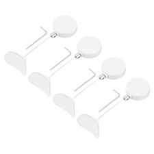 1.8ft Retractable Cable Security Lock with Arc Patch Wrench, White, 4 Pack