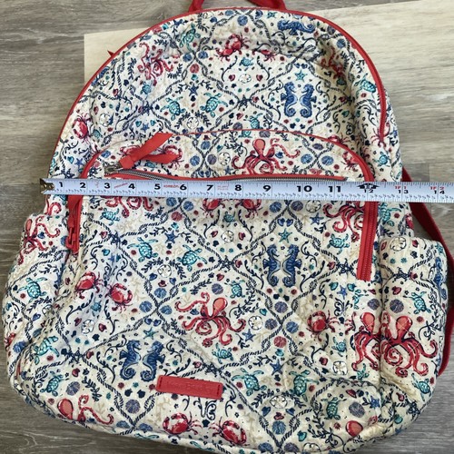 Vera Bradley Quilted Iconic Campus Backpack SEA LIFE Large - Picture 22 of 22