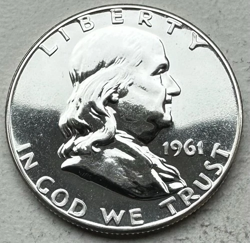 1961 Proof Franklin Half Dollar 90% Silver-INV#8834
