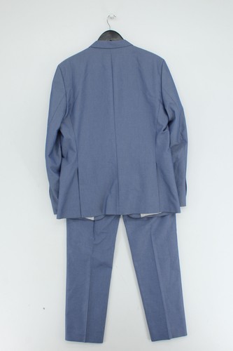 Traje Zara Hombre Dos Piezas Pecho: 42 en Algodón Azul con Poliéster 2 Piezas - Imagen 2 de 7