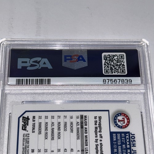 Josh Jung - 2023 Topps Chrome #93 Negative Refractor ROOKIE PSA 10 Low Pop - Picture 9 of 12