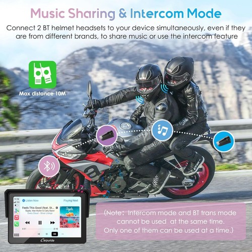 Carpuride W502PRO für Motorrad CarPlay Android Auto Dual Bluetooth Wasserdicht - Bild 5 von 9
