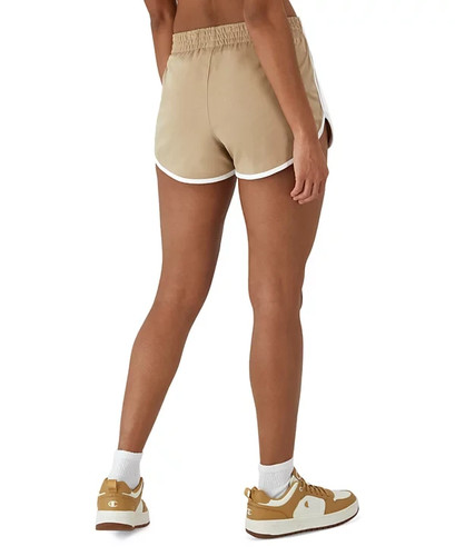 Women's Champion Gym Shorts, C Logo, 2.5" - Country Walnut/White - XL - Picture 2 of 3