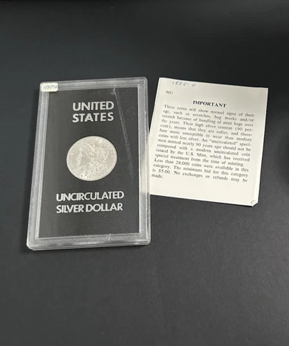 1885-O Morgan Silver Dollar – BU Uncirculated - Bright Original Luster-Hard Case