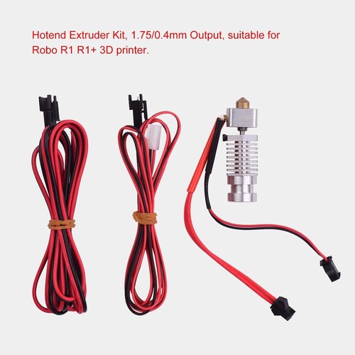 3D Printer All Metal Hotend Extruder Kit with Connection Cable 0.4mm Nozzle Comp - 第 6/6 張圖片