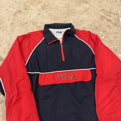 Vintage Fila Anorak Windbreaker Mens Size Medium Vented 90s - Picture 5 of 8