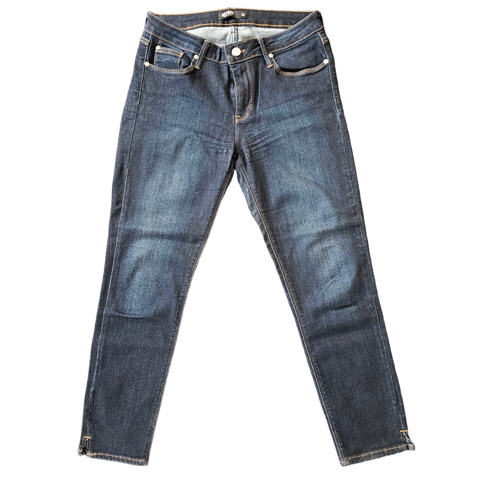 JUST BLACK Jeans 28 | Dark Wash Skinny / Ankle | Made in USA Denim
