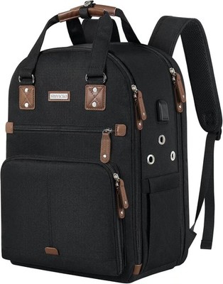Crochet Bag, Knitting Bag Backpack and Totes Organizer with USB Charging Port, L