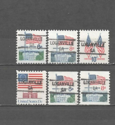 GEORGIA Precancels: Set di Stati Uniti Bandiera Definitiva - Loganville 841