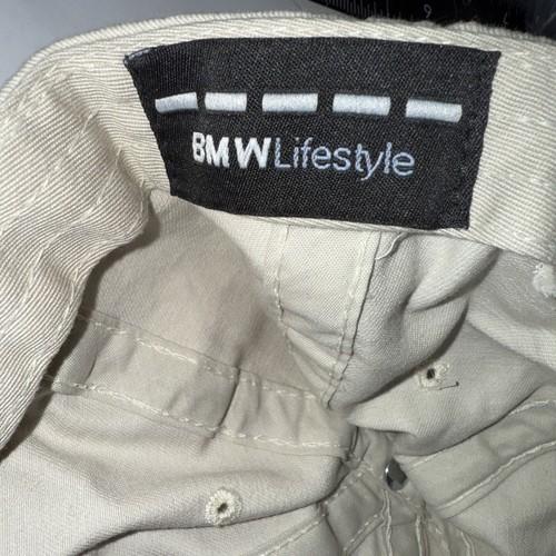 BMW Hat Cap Beige Strapback One Size Cars Logo New W/Tags Made In USA - Picture 4 of 6