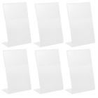 6PCS -Acrylanzeigemenü Anzeige Ständer transparent A6 anzeigt Regal