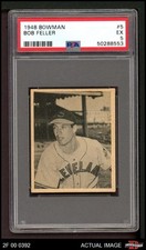 1948 Bowman #5 Bob Feller Indians HOF RC PSA 5 - EX