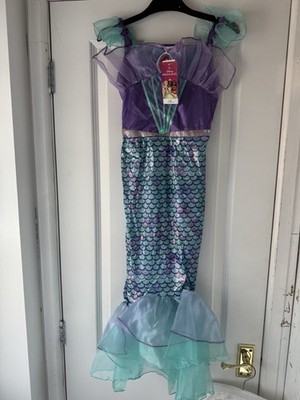 Disney Die kleine Meerjungfrau Arielle Kostüm Verkleidung 7-8 Jahre neu mit Etikett